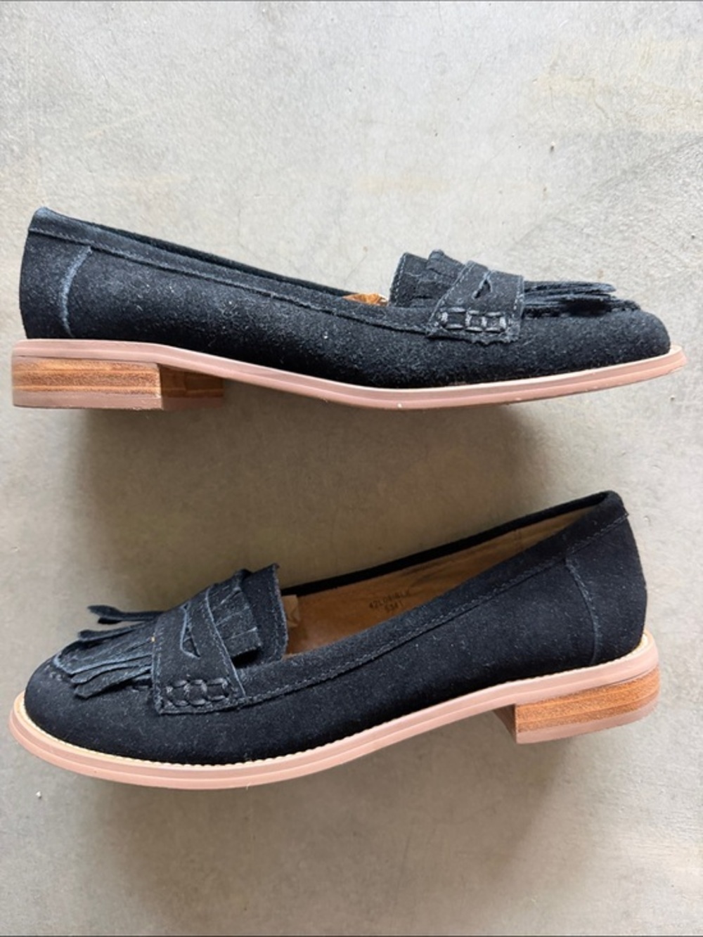 Topshop shoes black velvet loafer size 6